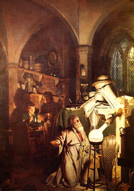 Joseph Wright of Derby, The Alchemist Discovering Phosphorus